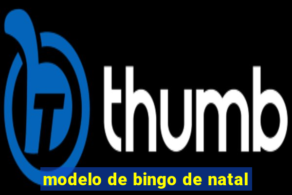 modelo de bingo de natal